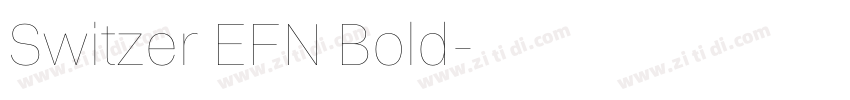 Switzer EFN Bold字体转换